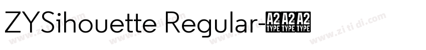 ZYSihouette Regular字体转换